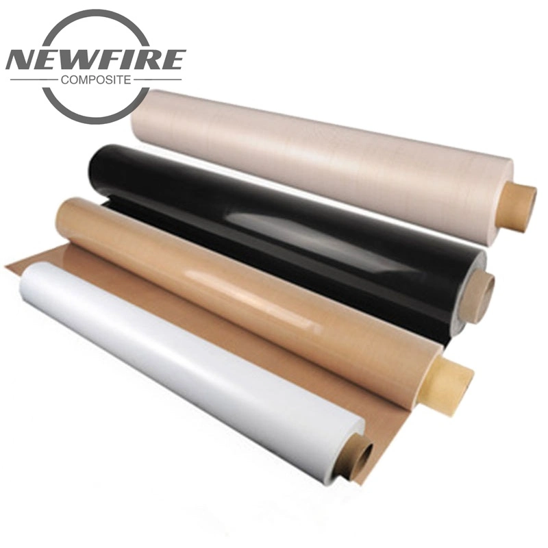 High Quality Non Stick Coated PTFE Fiberglass Fabric for Embossed Leather Laminated Machine PTFE Coated Fbaric Heat Resistant PTFE Fiberglass Fabric