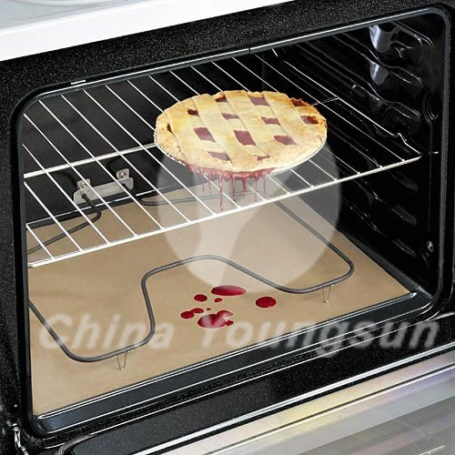 30*40 Cm Brown Color Non-Stick and Heat Resistant Food Grade Oven Liner