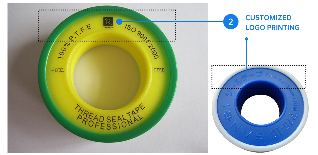 Blue/White/Yellow Heat Resistance Water Pipe PTFE Teflon Thread Seal Tape