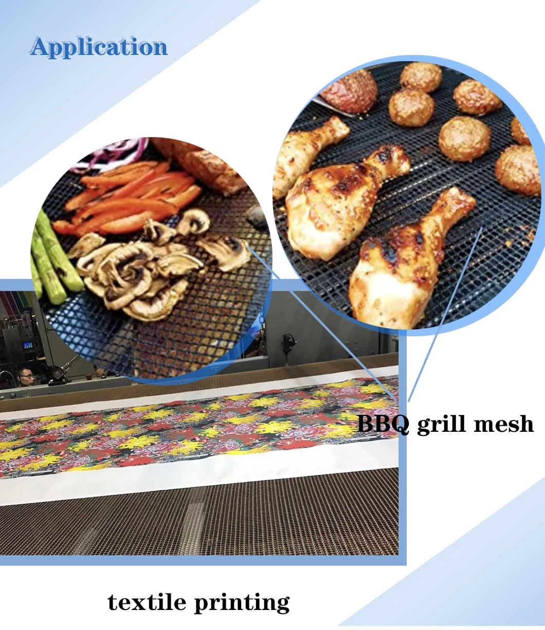 BBQ Grill Baking PTFE Coated Fiberglass Mesh