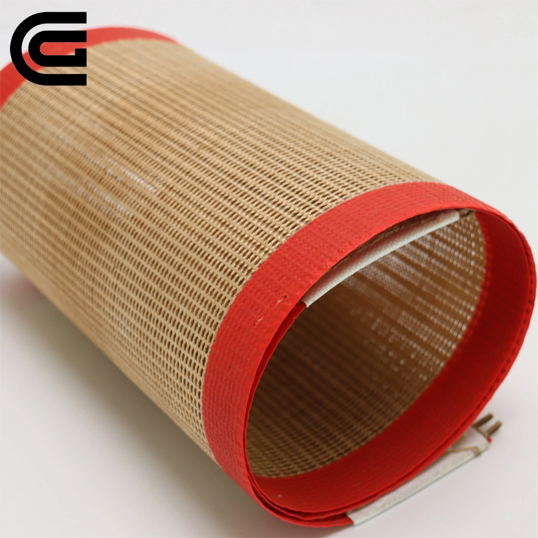 Chinese Manufacturer High Temperature Resistance Brown PTFE Coated Fiberglass Mesh Conveyor Belt