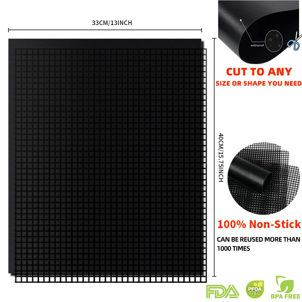 Non-Stick Hot Sale Heat Resistant PTFE Baking Outdoor BBQ Grill Mat