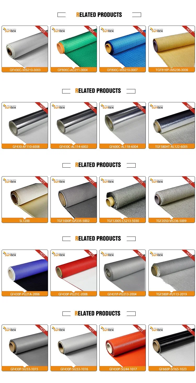 Heat Retardant Door PTFE Coated Fiberglass Fabric 610g Thermal Case E Glass Fiberglass