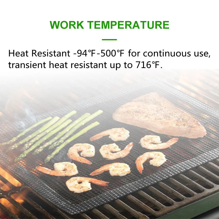 Pfoa Free Maintains Even Grilling Heat-Resistant PTFE Grill Mesh Mat