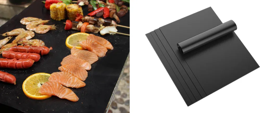 Food Safe Non Stick PTFE Fiberglass Cloth Fabric for BBQ Baking Grill Sheet Mat