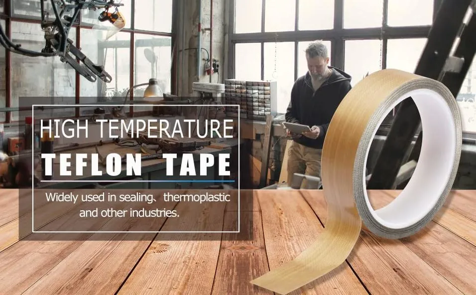 Fire Proof Heat Insulation Adhsive Tape PTFE Glass Fabric