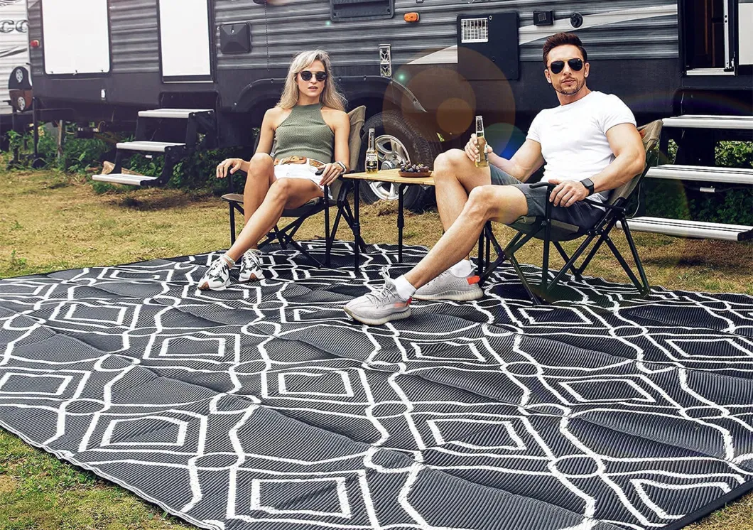 Znz Reversible Grill RV Patio Mat 9*18