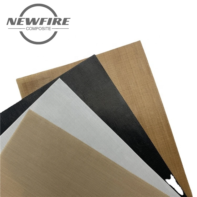 Factory Direct Selling High Pressure Brown Custom Color PTFE Coated Fiberglass Fabric PTFE Fiberglass Fabric High Quality PTFE Coated Fiberglass Fabric