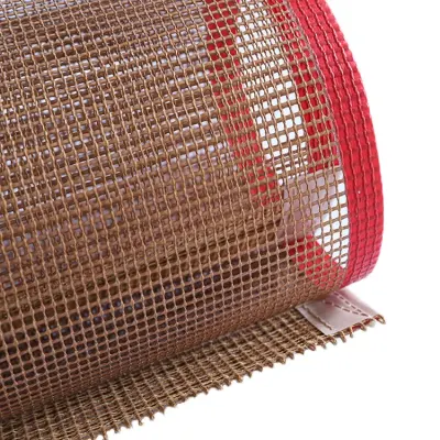 La alta temperatura recubierto de PTFE de malla abierta de fibra de vidrio cintas transportadoras para máquina de secador UV