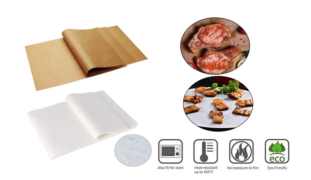 Heat Resistant Non-Stick Unbleached Greaseproof Silicone Coated Parchment Baking Paper Bakeware