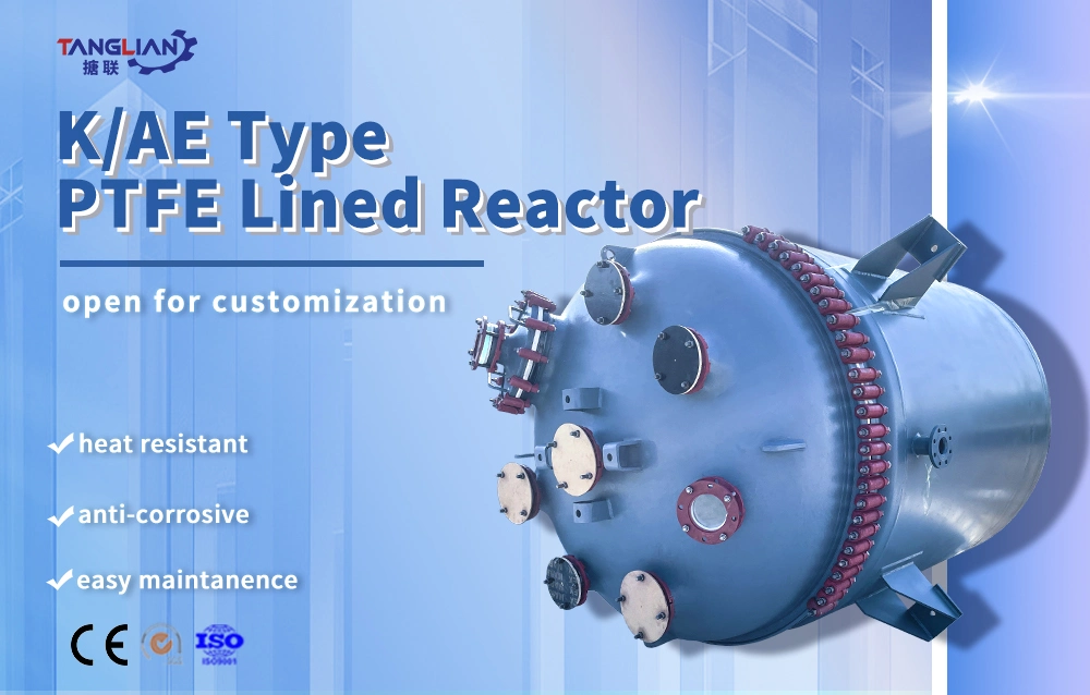 PTFE Lined Stirred Mixing Tank Reactor Chemical Reactor