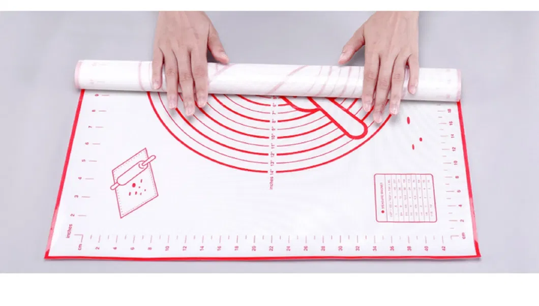 Mat Non-Stick Baking Mat Silicone Pastry with Measurement - Dough Fondant Kneading Mat, Counter Mat, Thick Dough Rolling Mat Wbb 17248