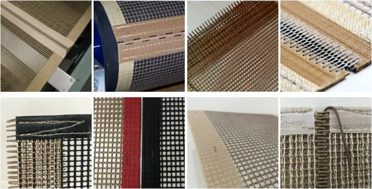 Special Processing High Temperature Resistance Brown PTFE Mesh Conveyor Belt/ Transparent Conveyor Belt