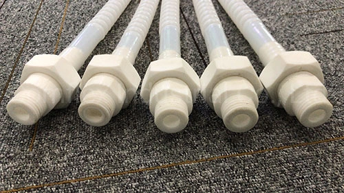 Chlorine Transfer Encapsulated Smoothbore Convoluted PTFE Hose Pipe Tubing