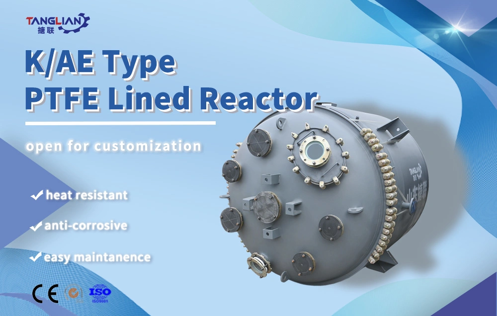 Continuous Stirred PTFE Lined Chemical Reactor