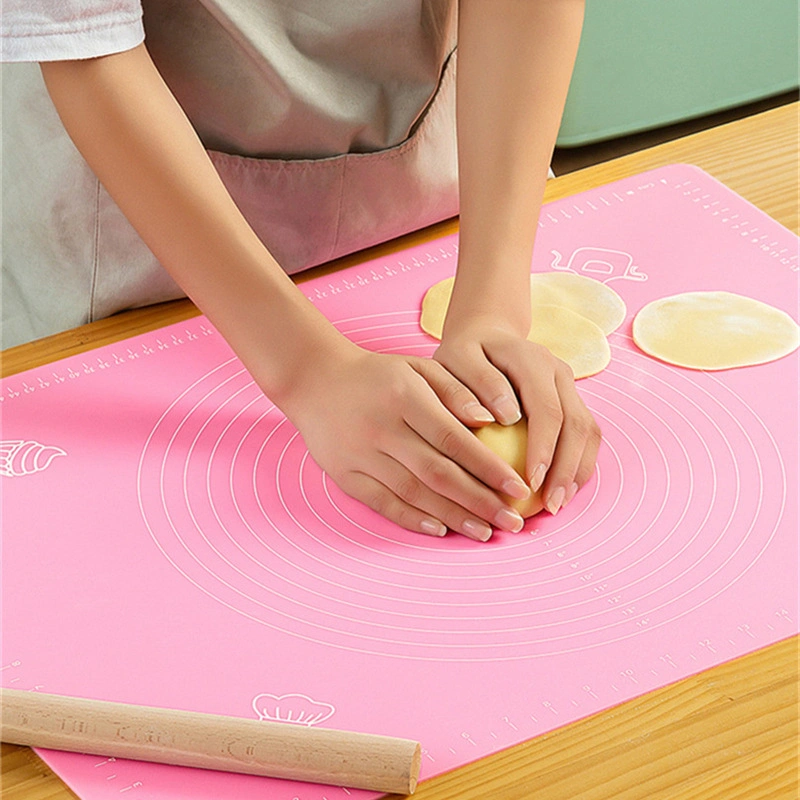 Silicone Baking Mat, Extra Large Non-Stick Pastry Dough Mat with Scale