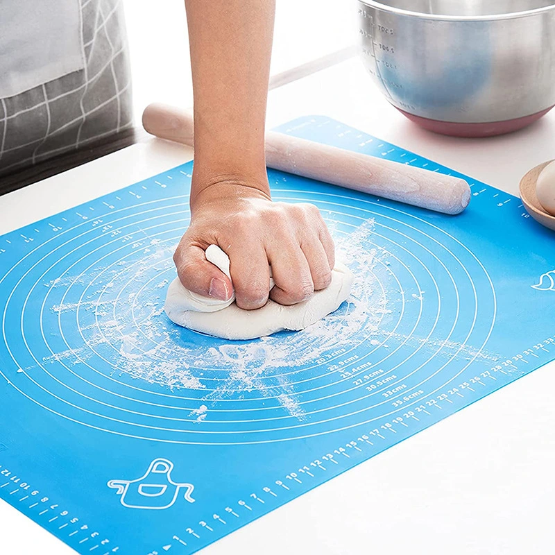 Silicone Baking Mat, Extra Large Non-Stick Pastry Dough Mat with Scale