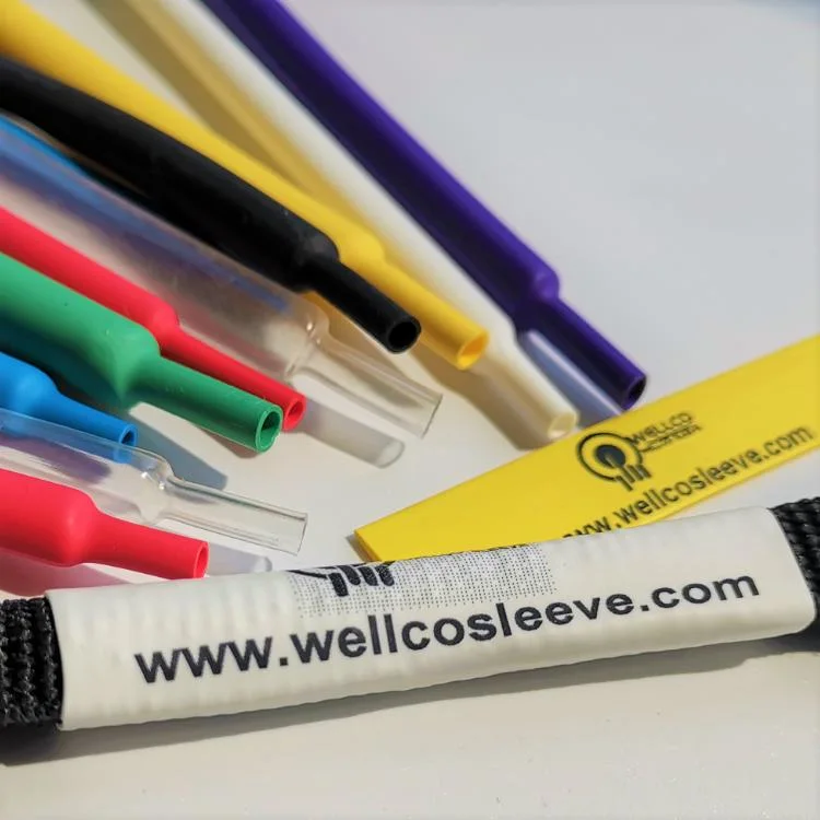 Wellco Customizable Specifications Heat Shrinkable Tubing Insulation Polyolefin PVDF FEP PTFE Non Slip Heat Shrink Tube