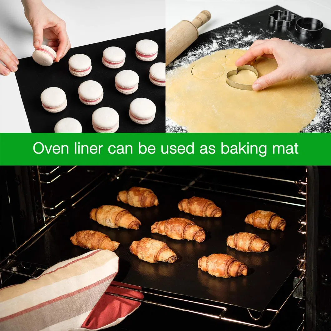 Dishwasher Safe PTFE Fiberglass Fabric Grill Mat for Oven Baking Liner Mat