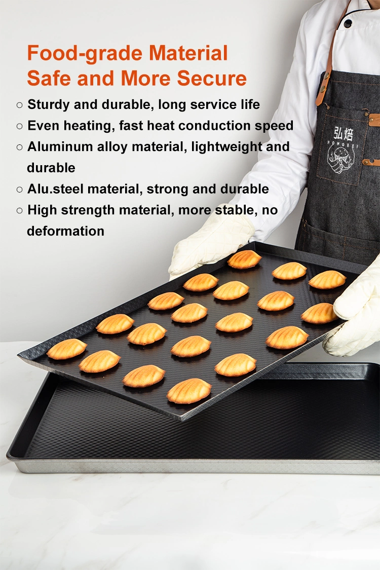 Hongbei&reg; Bakeware Stable Alu-Alloy Sheet Pan-Round Corner Tray