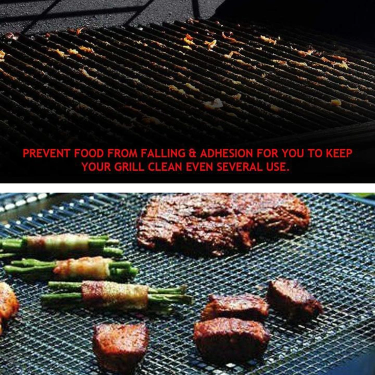 Square BBQ Mat Non-Stick Heat Resistant Mesh Cooking Grill Mat