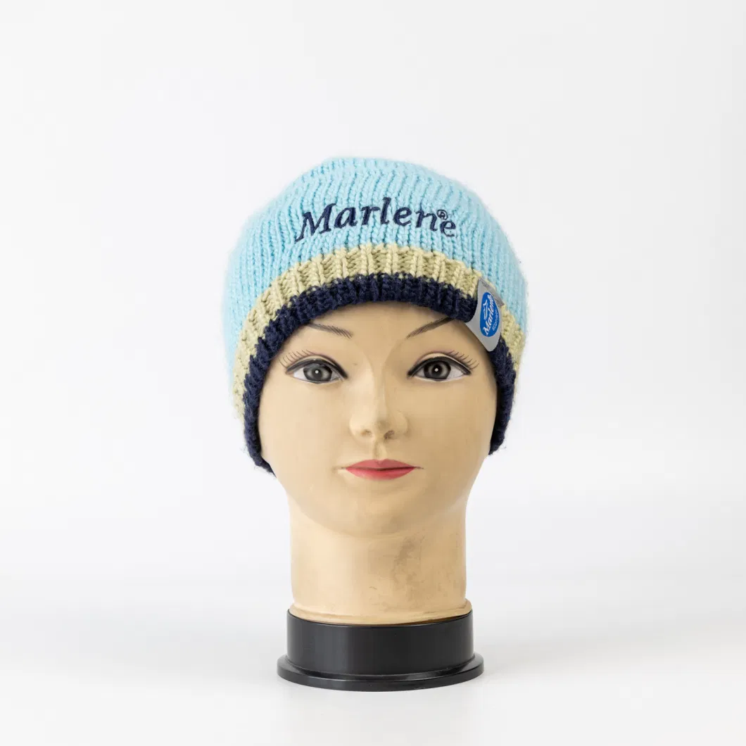 Wholesale Cheap Acrylic Custom Jacquard Knitted Winter Beanie