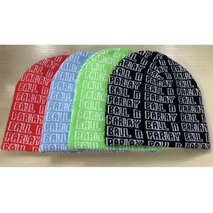 New 100% Acrylic Skull Cap Beanie Knitted Beanie Jacquard Beanie Hat Custom