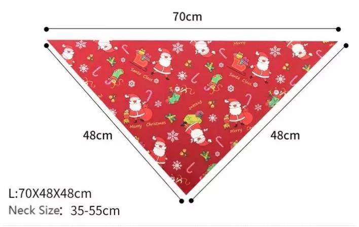 Lovely Colorful Cute Custom Cotton Christmas Halloween Adjustable Triangle Pet Bandana Pet Scarf