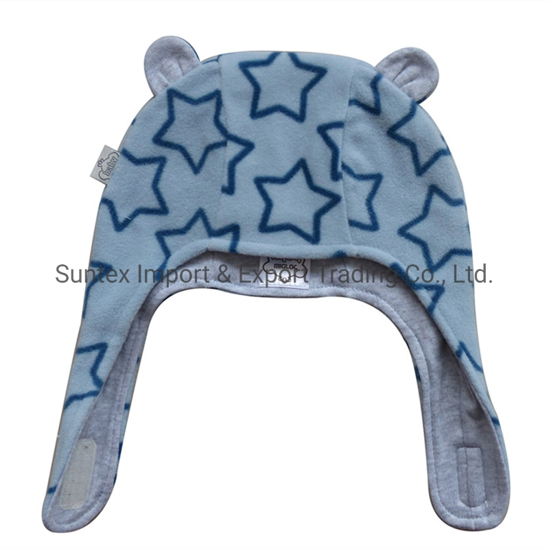 Custom Winter Warm 100%Polyester Polar Fleece Baby Hat