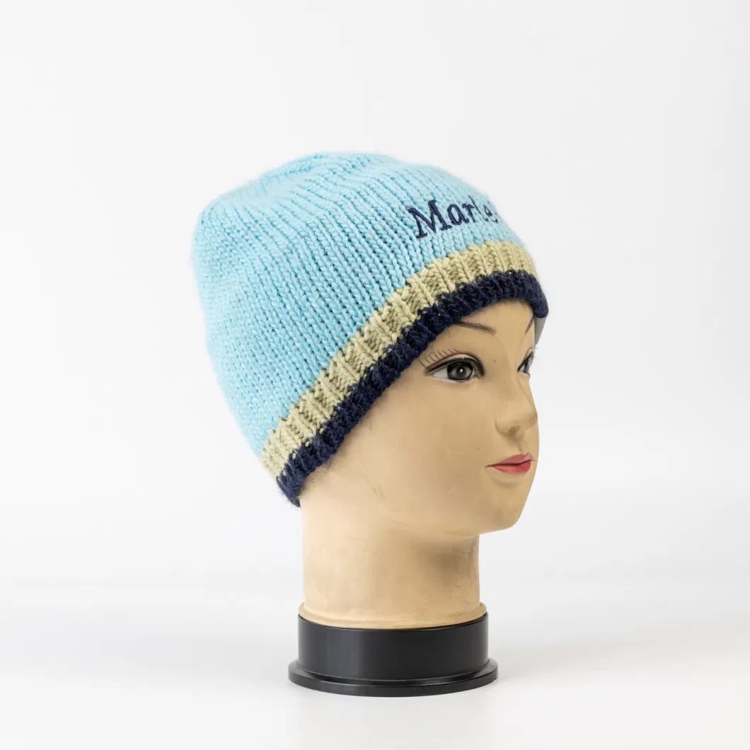 Wholesale Cheap Acrylic Custom Jacquard Knitted Winter Beanie