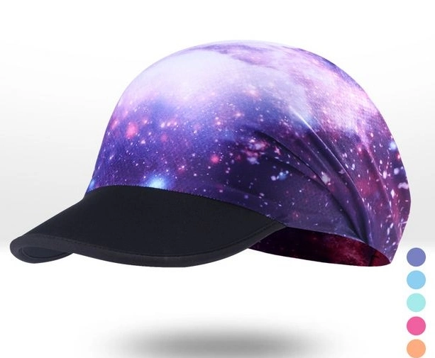 Wholesale Custom Fashion 100% Polyester Print Sublimation Cycling Bike Cap with Soft Curved Brim