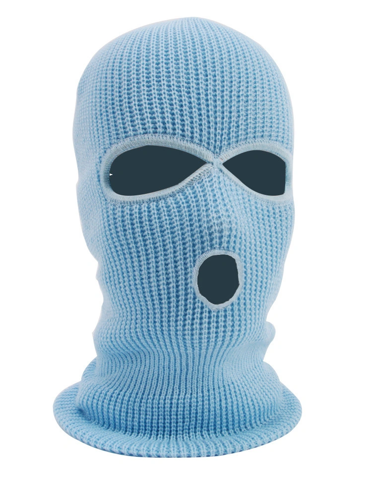 3 Hole Knitted Full Face Cover Ski Mask for Outdoor Sports