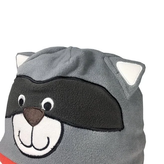 100% Polyester Embroidery Children Kids Animal Cute Winter Warm Fleece Hat Beanie with Earflap