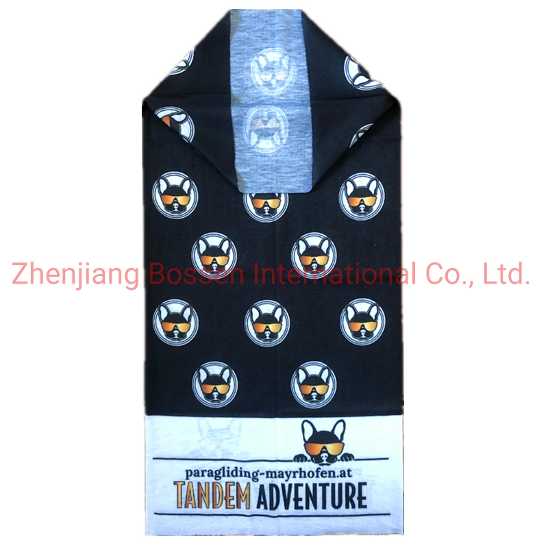 China Factory OEM Produce Custom Logo Print Polyester Microfiber Neck Gaiter Seamless Tubular Bandana Tube Scarf