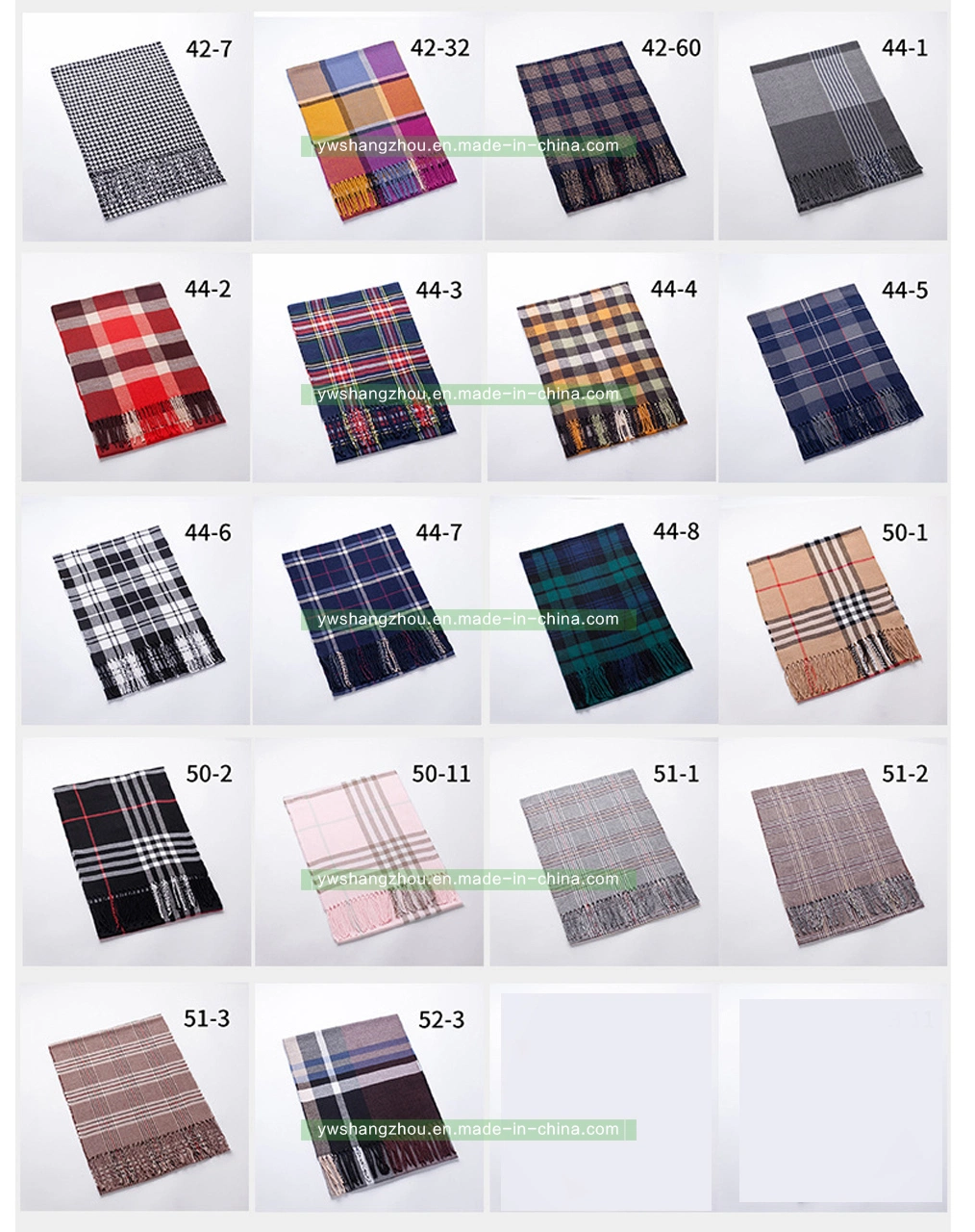 Hot Sale Cashmere Plaid Scarf Fashion Men Shawl with Fringes