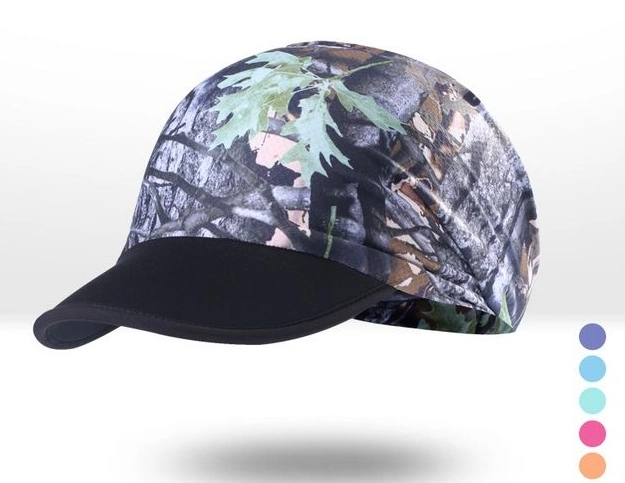 Wholesale Custom Fashion 100% Polyester Print Sublimation Cycling Bike Cap with Soft Curved Brim