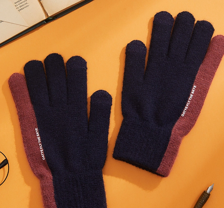 Men Knitted Touch-Screen Thickened Warm Hot Selling Gloves