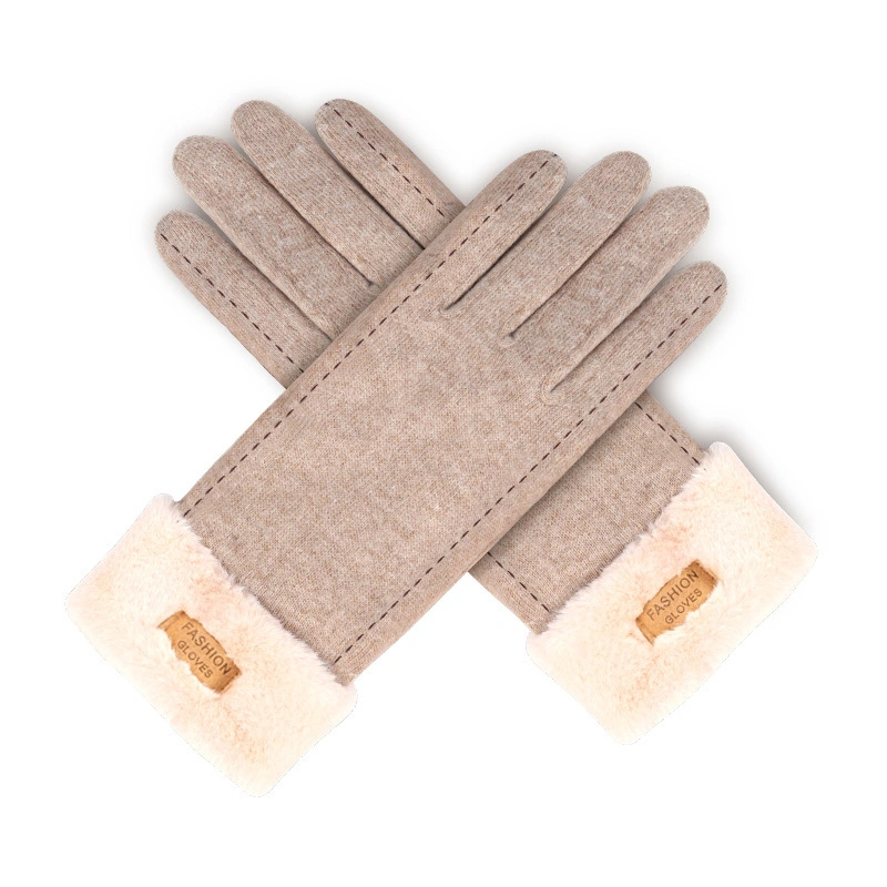 Wholesale Thicken Wool Fashion Winter Warm Adult Women Gloves