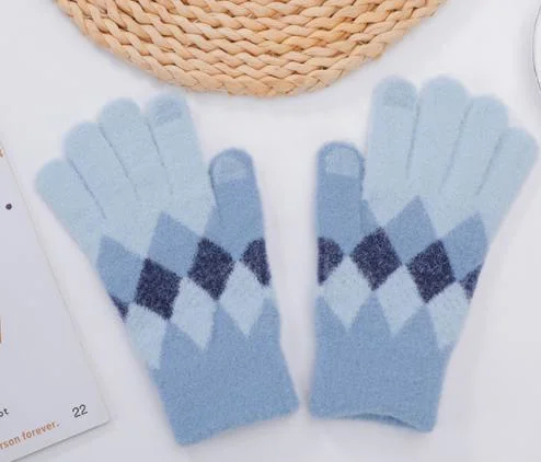 Winter Warm Men&amp; Women&prime; S Knitted Five-Finger Touch- Screen Gloves