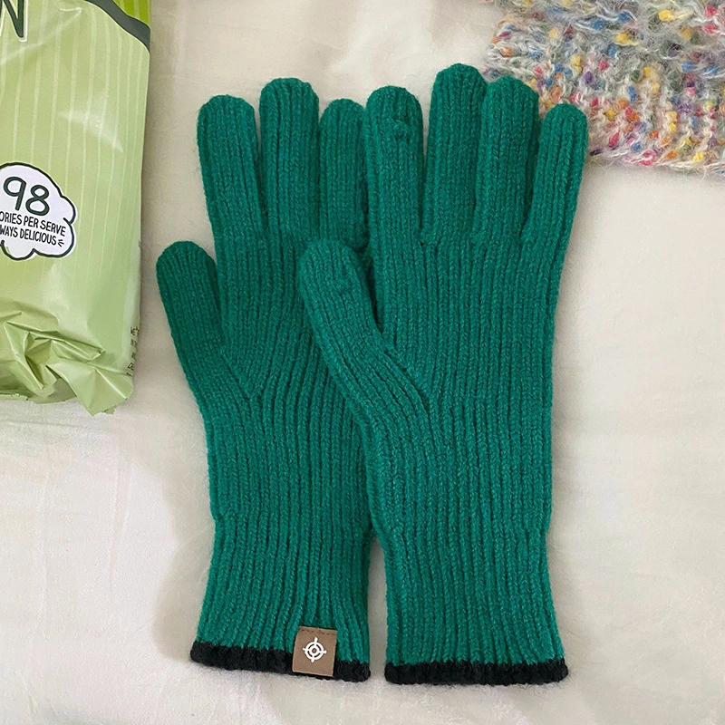 Warm Split-Finger Models Touch Screen Hundred Knitted Protective Gloves