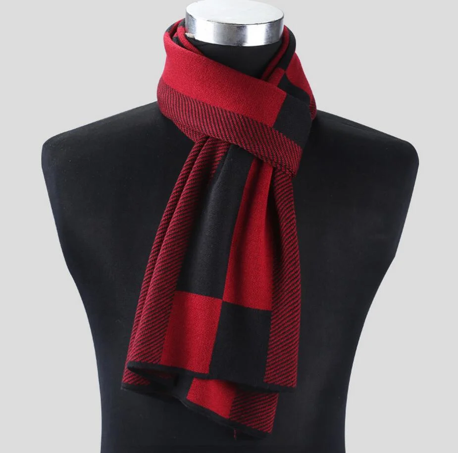 Wholesale OEM Men&prime;s Christmas Other Scarves Long Knit Men Winter Scarf