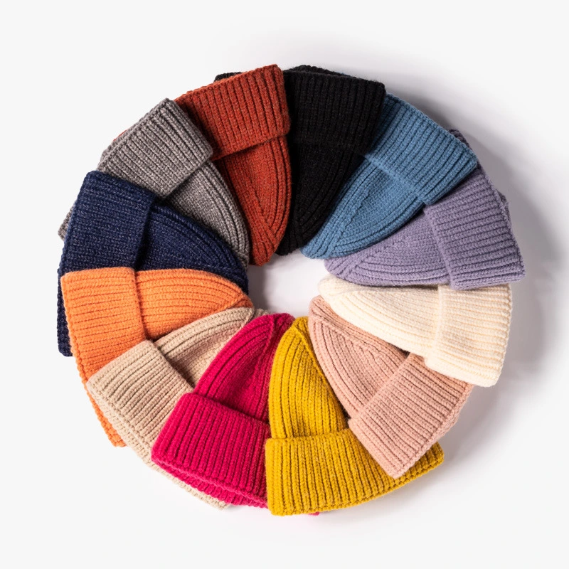 Beanie Cap Autumn and Winter Wool Hat Amazon Fashion Winter Scarf Set Basic White Fashion Versatile Cold Hat Tide Wholesale Woolen Cotton Warm Knitted Hat