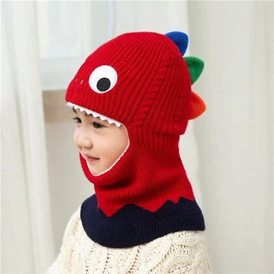 Winter Child Knitted Warm Hat and Fleece Lining Neck Warmer Scarf Set for Kids