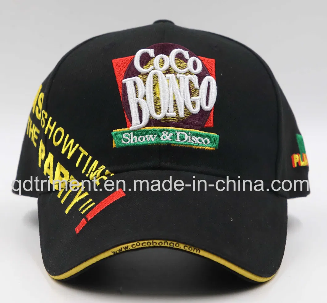 Brushed Cotton Twill Sandwich Embroidery Sport Baseball Cap (TRB040)