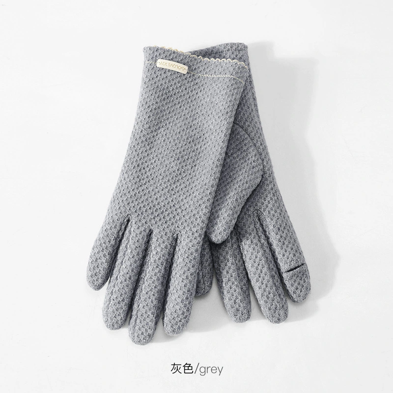 Women&prime;s Wool New Winter Cycling Warm and Fleece Shell Touch Screen Gloves