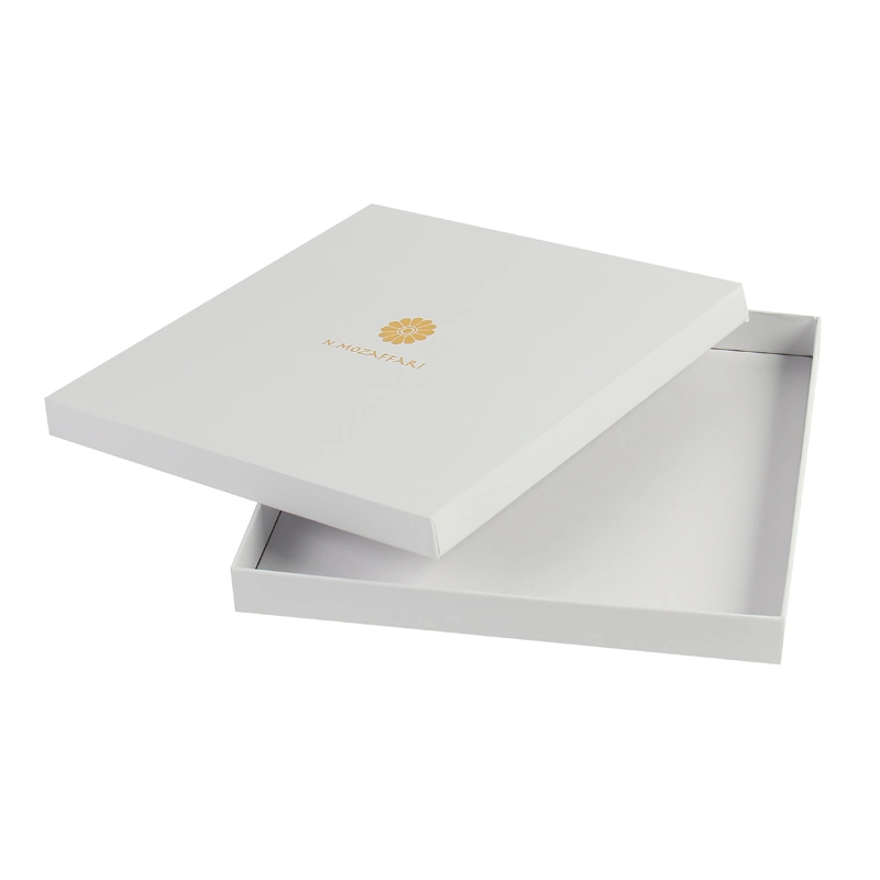 White Square Rigid Paper Gift Box Scarf Packaging Silk Scarves