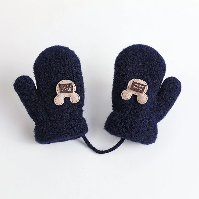 New Kid Children Winter Warm Thicken Cartoon Knit Glove Mittens