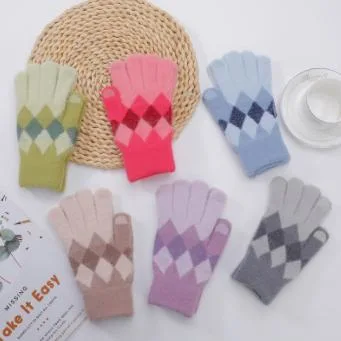 Winter Warm Men&amp; Women&prime; S Knitted Five-Finger Touch- Screen Gloves