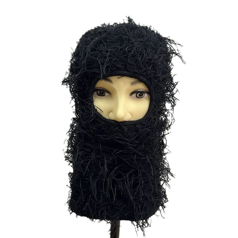 Spot Direct Sales Fluffy Balaclava Fashion Winter Warm Open Hole Balaclava