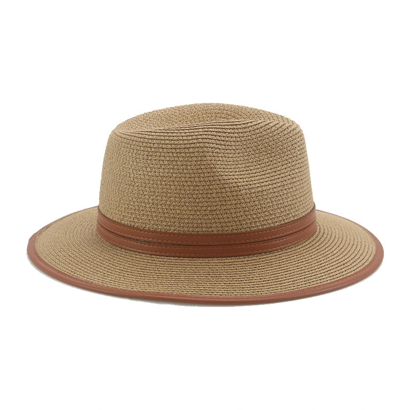 Wholesale Spring Summer Korean Wrapped Paper Straw Beach Cap Lady Designer British Fashion Sun Hat